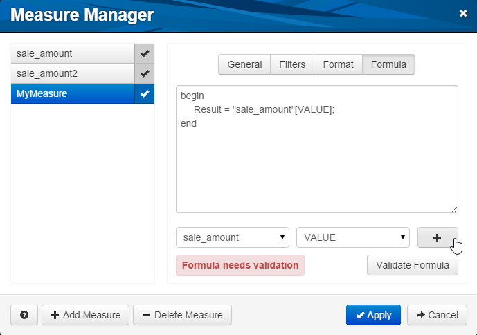 Result = "sale_amount"[VALUE];